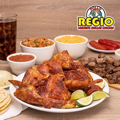 Served with a medium side of Rice, 5 Corn Tortillas, a Pickled Jalapeo, and 2 Lime Wedges. . Pollo regio